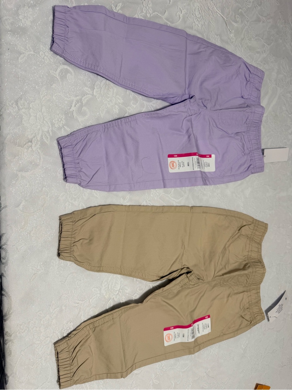 2 wonder nation Kids Jogger Pants - Lavender and Khaki